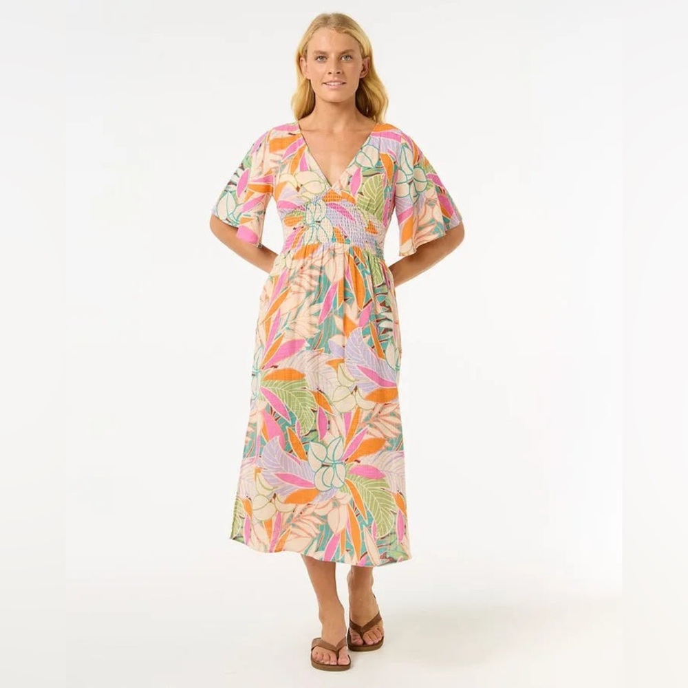 Rip Curl Cala Vadella Tropical Midi Dress